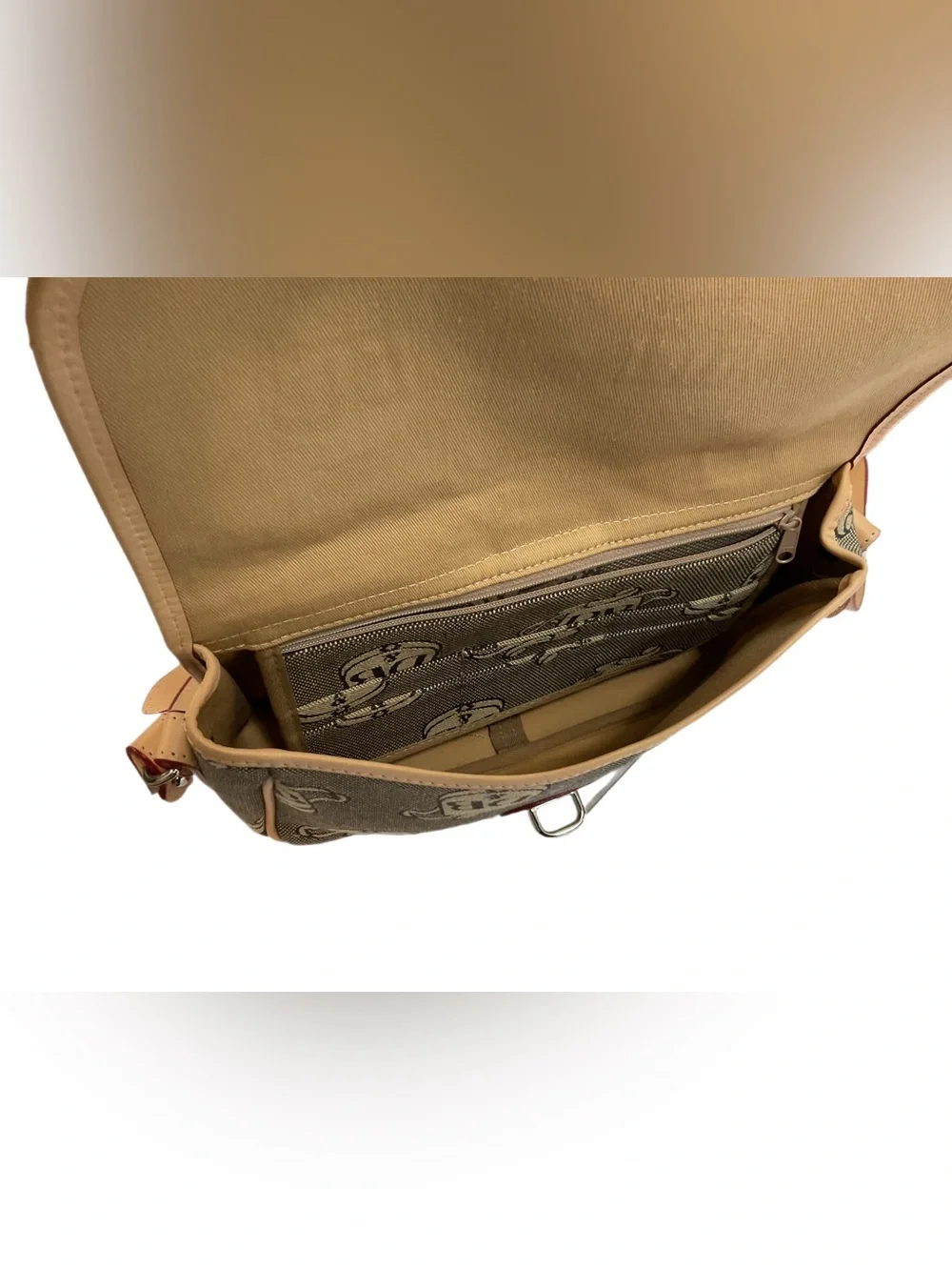 Vintage Dooney & Bourke Signature Flap Tan Brown Crossbody Bag Authenticated